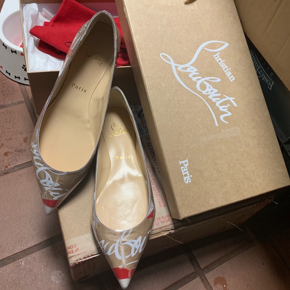 Christian Louboutin CL PVC Flats